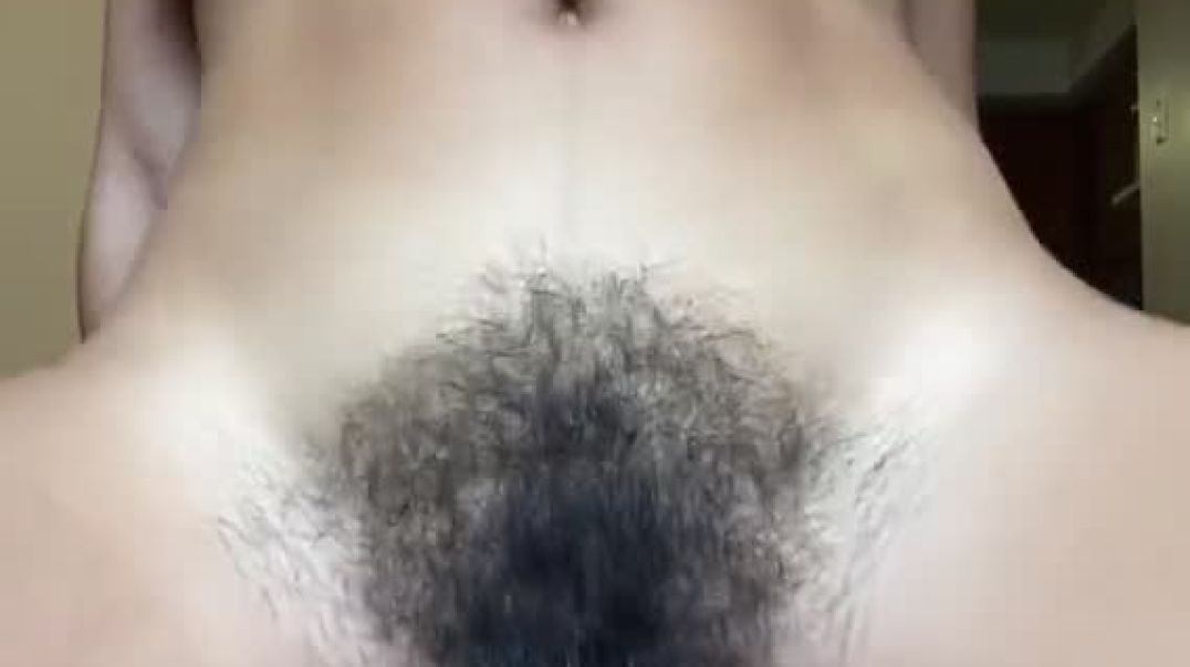 Hairy Ebony Pussy Riding Dildo
